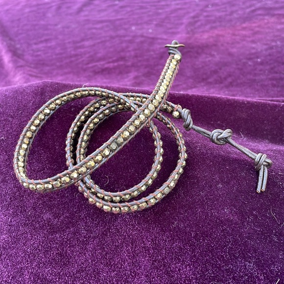 Premier designs gold and brown wrap bracelet - Picture 2 of 4